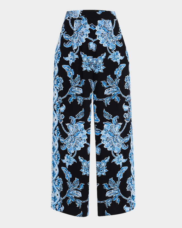 The Skylar Cropped Floral-Print Pants